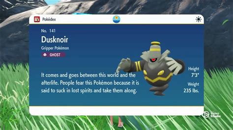 dusknoir pokedex entry.